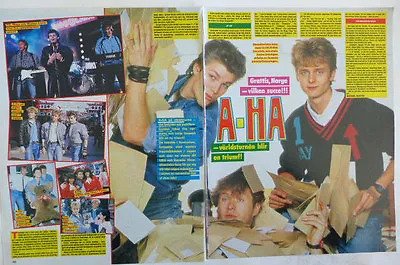 Aha A-ha Morten Harket Sascha Hehn Clippings Cuttings Sweden • $14.99