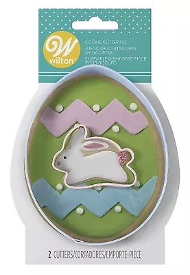 Wilton Spring Easter Egg Jumping Bunny Rabbit Cookie Cutter Set Baker Decorating • $13.99