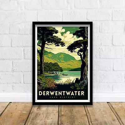 Derwentwater Lake District Travel Print • £14