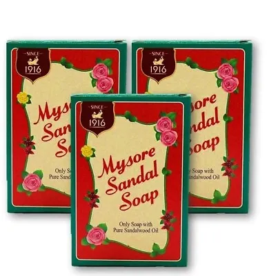 6 X Mysore Sandal Soap Natural Sandalwood For Skin Care- 75 Graml 200% Original • $44.99