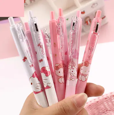 UK 4PCS Set Cute Kawaii Pink Cute Hello Kitty Cat Anime Gel Pen School Supplies • £4.99