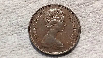 1971 NEW PENCE 2 Pence British Elizabeth II Coin  • $9.99