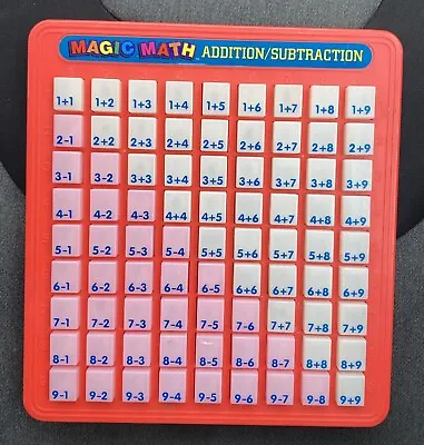 Vintage Magic Math Addition Subtraction  Press Touch See Educational Game Toy • $15