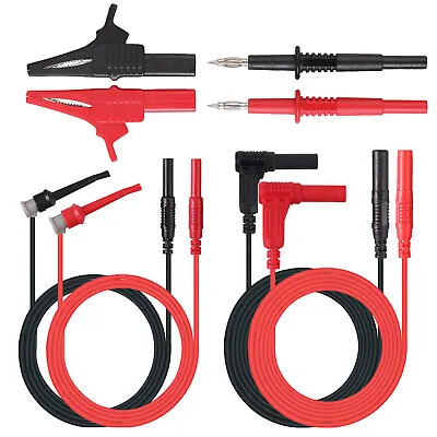 8Pcs Electrical Multimeter Test Lead Kit Alligator Clip Probe For Fluke Meter • $13.59