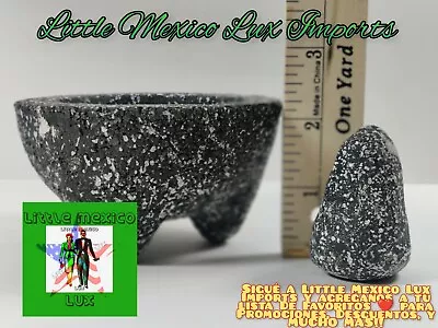 Auténtico Molcaje Mini Molcajete Mexicano Hecho D Lava Volcánica Para Cocinar • $26.99