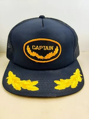 Vintage Boat Captain Scrambled Eggs  Patch Trucker Hat Snapback Cap • $15