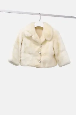 Blank White Mink Cropped Jacket • $471.09