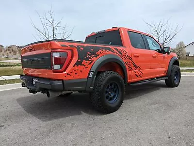 2021-2023 Ford Raptor Digital Splash Mud Vinyl Bed Graphics Decals Stickers-Pair • $129.99