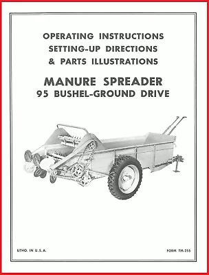 Allis Chalmers Manure Spreader 95 Bushel Ground Drive Operator's Parts Manual AC • $20