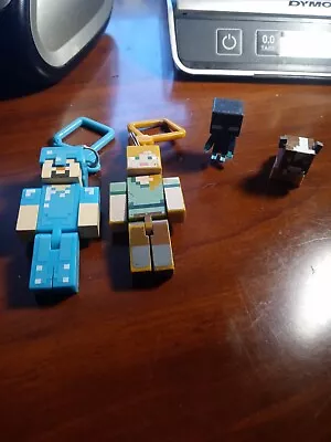 Minecraft 2 Figures 2 Keychains Lot Of 4 • $12