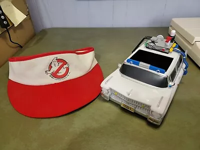 Vintage 1984 Ghostbusters Movie Visor Hat And Funko Ecto-1 • $40.75