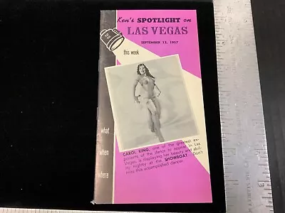 Vintage Original “Ken’s Spotlight On Las Vegas”  Pocket Magazine Sept. 13 1957 • $12.99