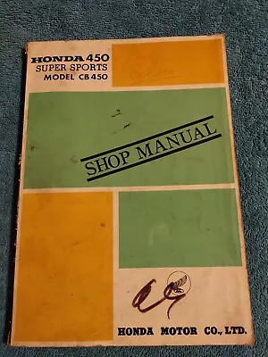 Honda 450 Super Sports Shop Manual For Model CB 450  • $75
