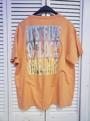 Margaritaville T Shirt Mens 2XL Its 5 Oclock Somewhere (See Condition) Shirt62 • $9.09
