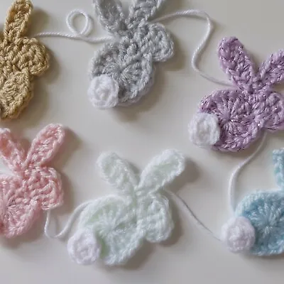 £6 • Buy Easter Pastel Bunny Rabbit Nursery Bunting Garland Crochet Handmade Decor Gift