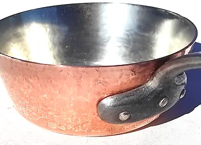 Vintage 6.5in French Copper Saute Windsor Pan Made In France Inox Lining 2mm 2lb • $135