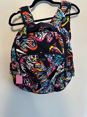 Vera Bradley Iconic Backpack Butterfly Flutter Pattern Retired NWOT • $75