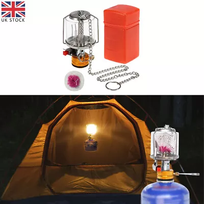 Outdoor Hiking Camping Gas Lantern Piezo Ignition Mini Gas Tent Lamp Light New • £17.99