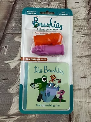 THE BRUSHIES Baby & Toddler Toothbrush Set Two-Pack Momo & Pinkey Brushies • $8.89