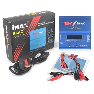 IMAX B6AC Professioanl 80W Digital LCD RC Lipo NiMh Life Battery Balance Charger • £30.99