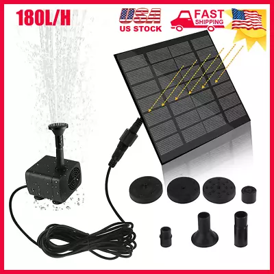 Solar Power Fountain Submersible Floating Water Pump Bird Bath Pond Garden Decor • $9.99