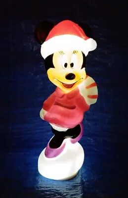 Disney's Minnie Mouse 8  Lighted Blow Mold (Pink Dress W/ Candy Cane) Christmas  • $30