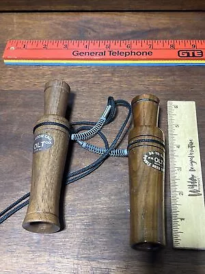 Lot Of 2 Olt Calls 800 Goose Call DR-115 Double Reed Duck Call W/Dual Lanyard • $39.95