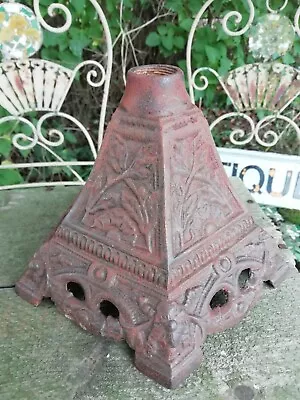 Antique Victorian Art Nouveau  Cast Iron Oil Lamp Base 1896 Registered Number • £15