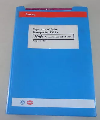 Workshop Manual VW Bus/Transporter T4 Automatic Gearbox 098 By 10/1991 • $21.68