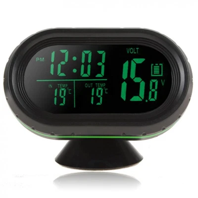 £14.35 • Buy 12V/24V Auto LED Thermometer + Voltage Meter + Noctilucous Clock + Freeze Alert