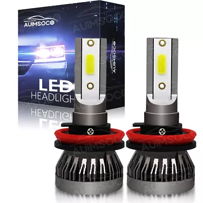 H11 LED Headlight 6000K Low Beam Bulbs Conversion Kit Super White 2PCS 3000LM • $19.99