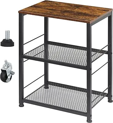 3-Tier Rolling Side Table End Table With Storage Shelves Nightstand Bedroom • $37.99