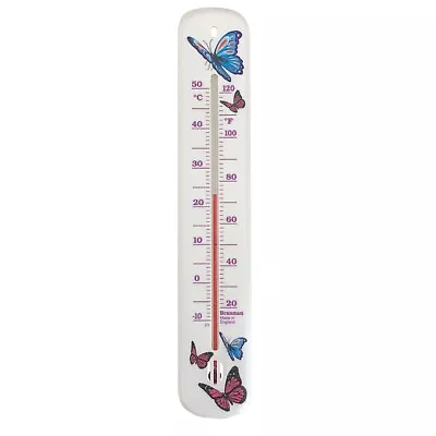 Wall Thermometer - Indoor Outdoor Butterfly Garden Greenhouse Room - 14/462/3 • £3.95