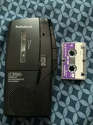 Radio Shack Micro Cassette Recorder 14-1148 Comes With 1 Micro Cassette • $19.99