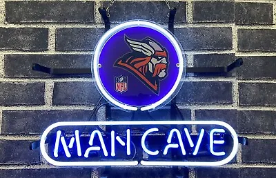 Minnesota Vikings Man Cave Football 14 X10  Neon Light Sign Lamp Bar Open Decor • $79.78