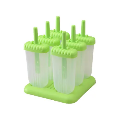 Pack 6PCS Ice Lolly Cream Maker Mold DIY Popsicle Mould Frozen Icebox Yogurt • £5.66