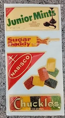 Vintage 80s Nabisco Candy Food Puffy Stickers Gordy Sugar Daddy Complete Sheet • $28