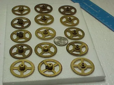 15 Used Matching 1 7/16” Hermle Clock Gears Steampunk Altered Art Parts #13 • $19.99