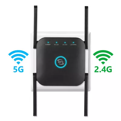 1200Mbps WiFi Range Extender Signal Booster Repeater Dual Band Router 2.4/5GHz • $36.99