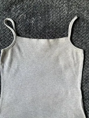 £4.95 • Buy Beautiful Vintage Grey Strappy Bodice Camisole Summer Top Size 10 By Bay Trading