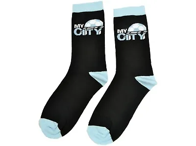 My City Socks Size 8 - 11 Mens Adult Football Badge Crest Manchester • £4.95