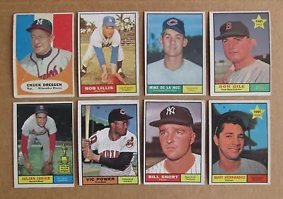 1961 Topps Baseball Card Singles #3-275 Complete Your Set U-pick Updated 1/17 • $1.89