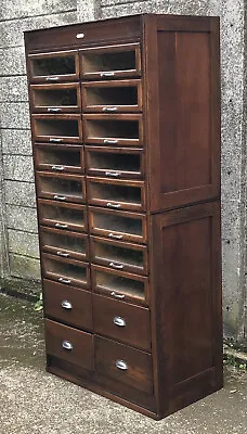 Quality Oak 20 Drawer  Haberdashery Shop Cabinet Mint  Condition 2 Man Delivery • £2285