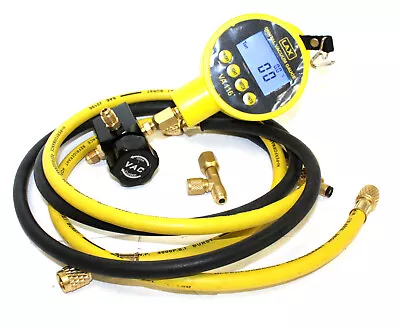 $129.99 • Buy HVAC Single Digital Manifolds Refrigeration AC Vacuum Gauge Meter Hoses Kit