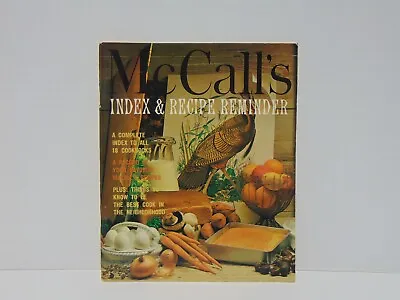 McCall's Index And Recipe Reminder 1965 McCall's Cookbook • $5