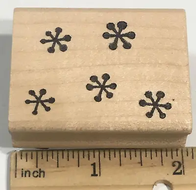$3.25 • Buy SNOWFLAKES STARS BACKGROUND By AZADI EARLES Rubber Stamp