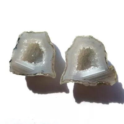 Tabasco Mexican Geode Polished Halves For Earrings Jewelry And Display   TEX827 • $12