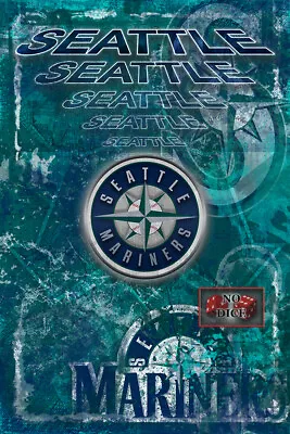 Seattle Mariners 12x18inch Poster Seattle Mariners Baseball Free Shipping Us • $21.99