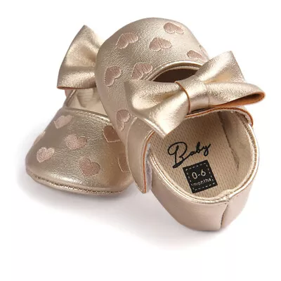 Newborn Kids Baby Girl Soft Crib Shoes Sandal Moccasin Prewalker Shoes 0-18M AU • $16.96