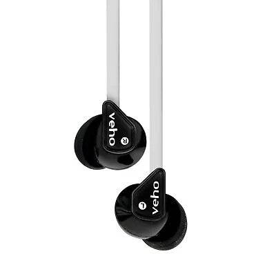 VEHO 360 Z-1 Stereo Noise Isolating Earbuds Earphones VEP-003-360Z1BW WHITE • £4.50